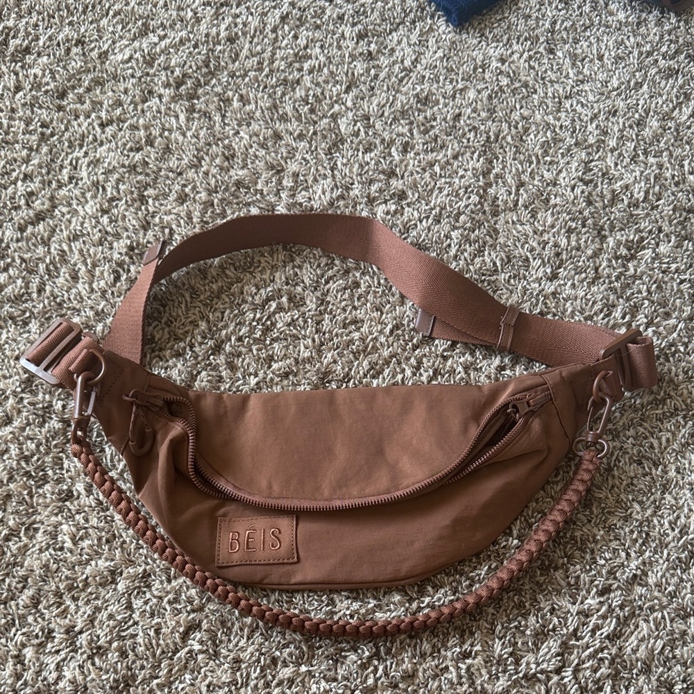 BEIS Tan Belt Bag with Braided Strap